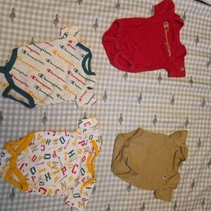 Champion Infant Onesie Set - Red, Tan, Multicolor, White